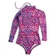 Mermazing One-Piece Swimsuit Long Sleeve - Purple Passion